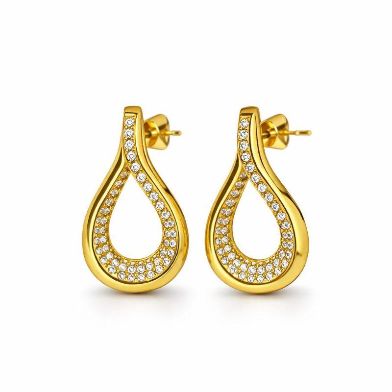 BRINCO GLAM TORÇAL CRAVEJADO SEMI OURO