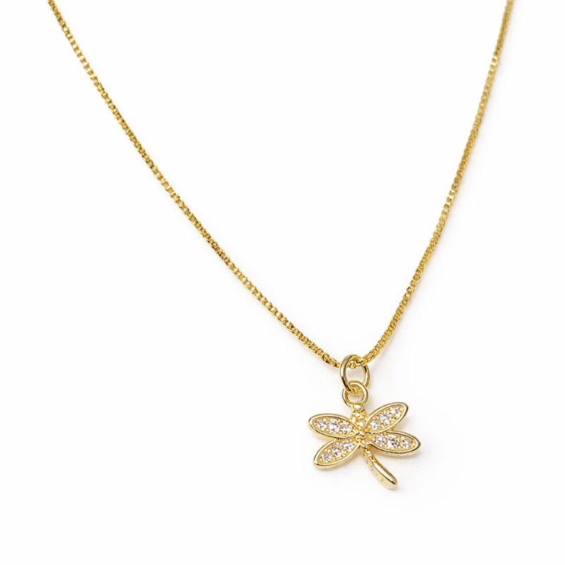 COLAR LIBÉLULA DELICAT VENEZIANA 45CM SEMI OURO