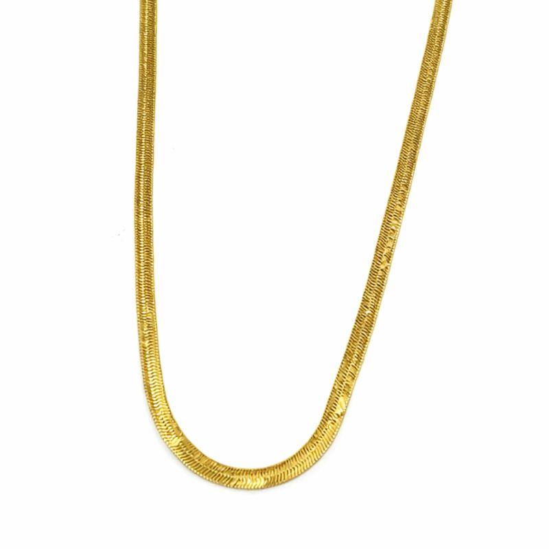 COLAR MALHA SLIM 40CM 4MM SEMI OURO