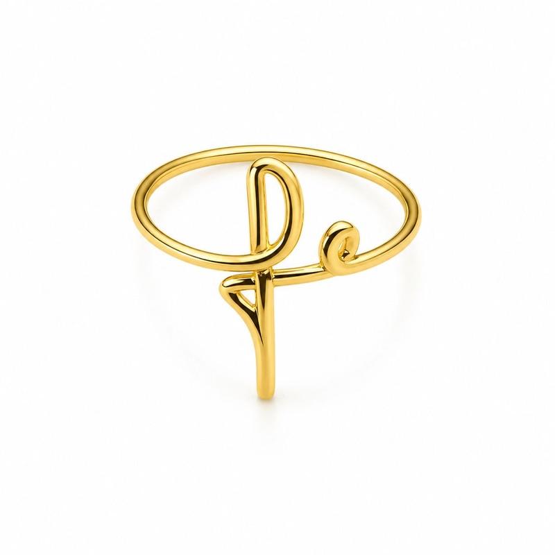 ANEL FÉ LISO SEMI OURO