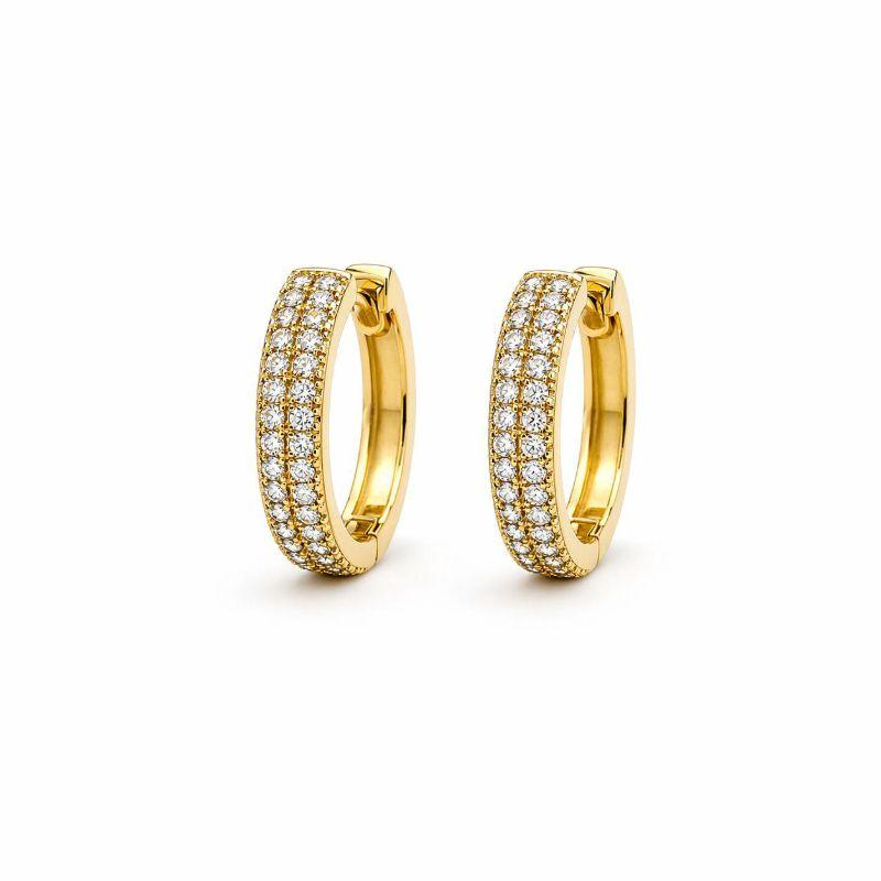 ARGOLA 2 FILEIRAS CRAVEJADA SEMI OURO - PP