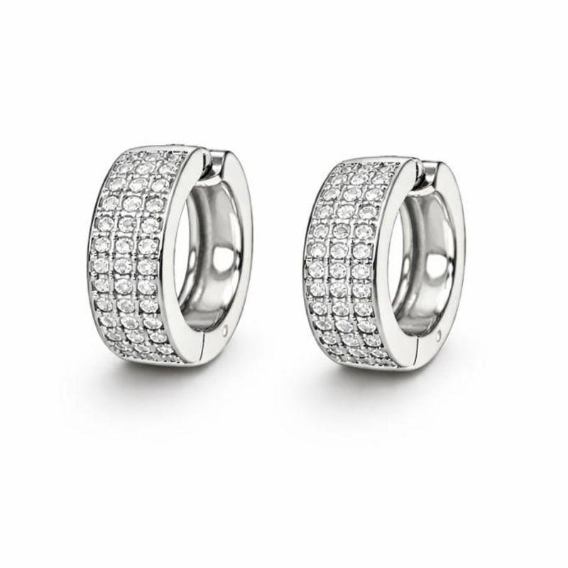 ARGOLA 3 FILEIRAS CRAVEJADAS SEMI PRATA