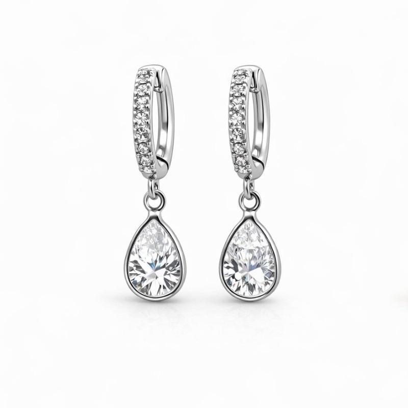 ARGOLA CRAVEJADA PONTO DE LUZ GOTA M SEMI PRATA