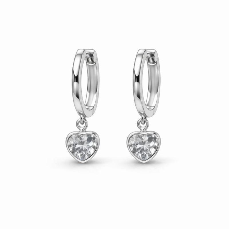 ARGOLA LISA CORAÇÃO PONTO DE LUZ SEMI PRATA - M