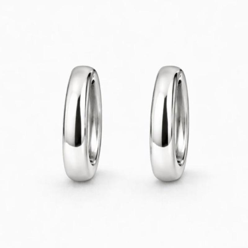 ARGOLA LISA OVAL SLIN SEMI PRATA - M