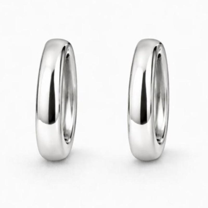 ARGOLA LISA OVAL SLIN SEMI PRATA - P