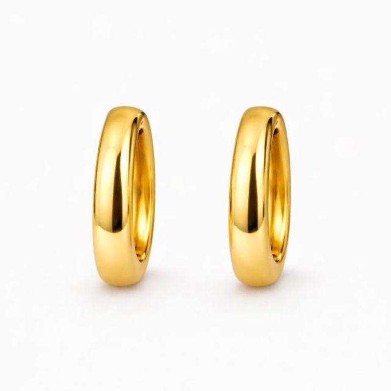 ARGOLA LISA SLIM SEMI OURO