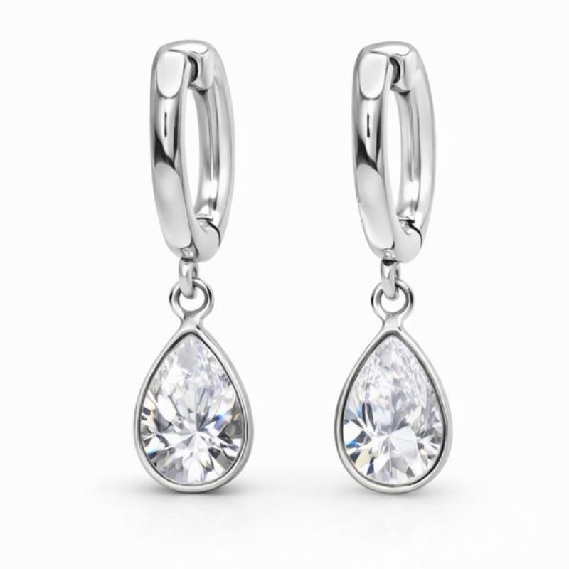 ARGOLA PONTO DE LUZ GOTA G SEMI PRATA