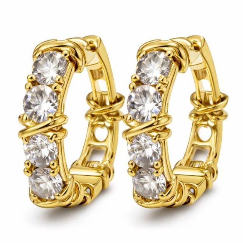 ARGOLA RIVIEIRA TX PEDRARIA SEMI OURO - G