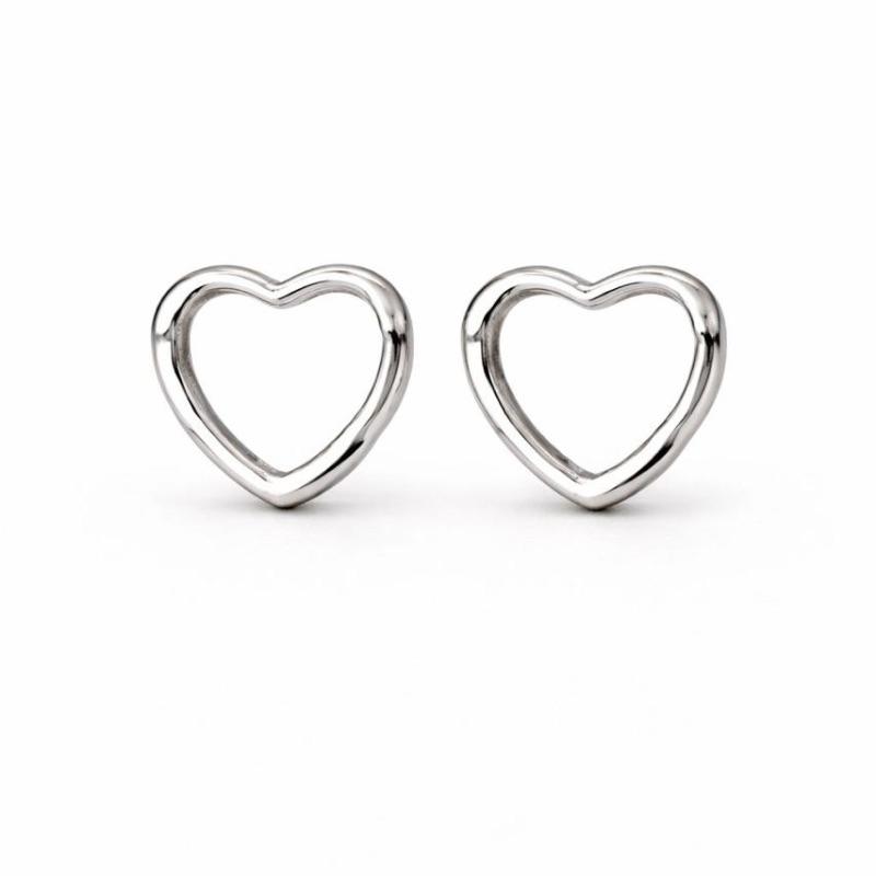 BRINCO CORACAO ARGOLA LISO SEMI PRATA - P