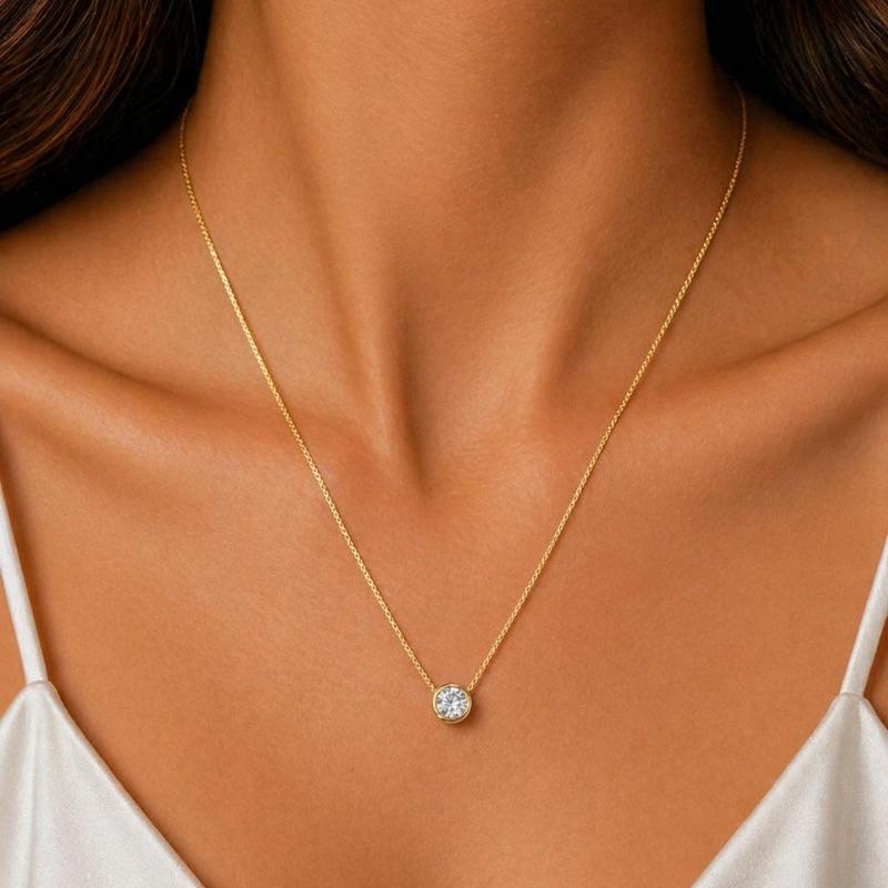 COLAR PONTO DE LUZ ALTO SEMI OURO